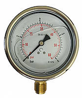 Манометр радиальный (глицериновый) DN 100 G 1/2" 4 bar