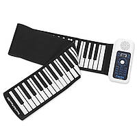 Гибкое пианино, синтезатор на 88 клавиш Белый со встроенным аккумулятором + педаль