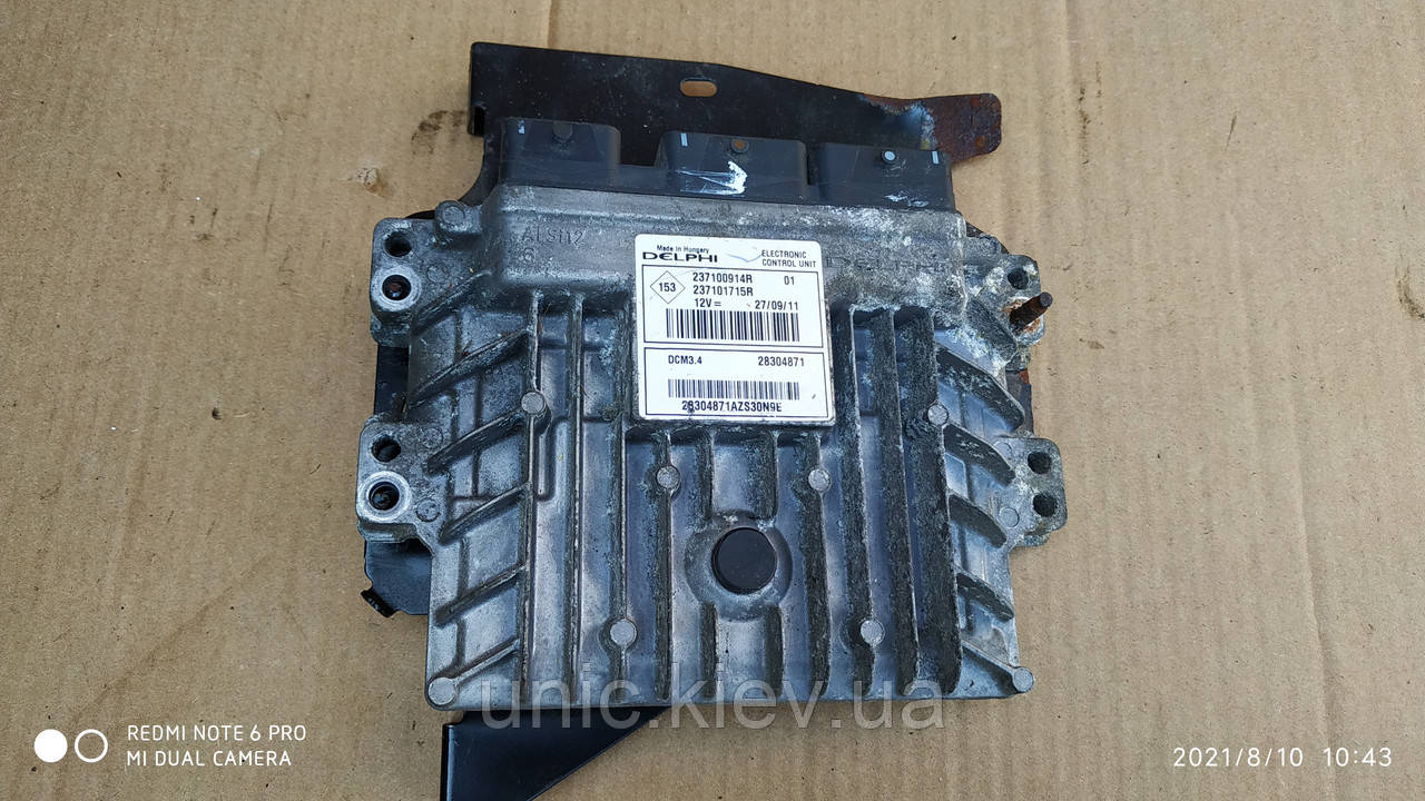ЕБУ Delphi комп'ютер двигуна 237101715R, 237100914R Рено Меган3, Флюенс б/в