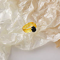 Кольцо Женское City-A Акриловое Оранжевое Размер 17.5 Перстень из Пластика Смолы Акрила №3302