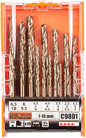 Набір кобальтових свердел по металу Richmann HSS 1 - 10 мм 19шт (C9801)