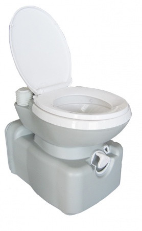 Биотуалет кассетный портативный дачный туалет поршневой смыв переносной унитаз - фото 1 - id-p1463129529