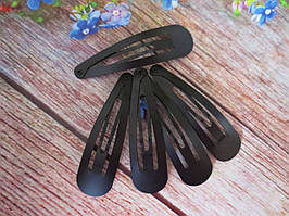 (5 шт) Шпилька для волосся (тик-так), металева, чорна, 4 см.