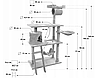 Кігтеточка, будиночок, дряпка для кішок Avko CatTree 1951, фото 8