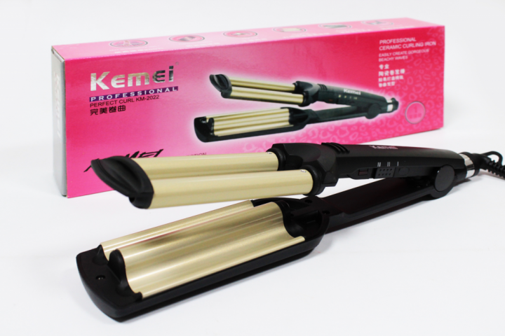 Плойка потрійна KEMEI KM-2022