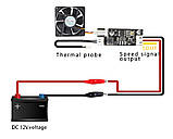 ШІМ регулятор обертів, швидкості вентилятора кулера DC 9-14V 0.8 A PWM, фото 3