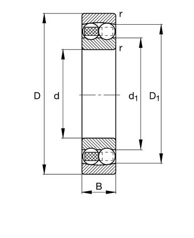 Підшипник 1204 дворядний (підшипник колінвала Т-40, Т-25, Т-16), фото 2