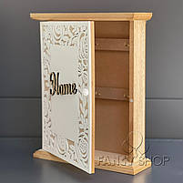 Ключниця дерев'яна "Home", Ключница "Дом" 2140-12, фото 2
