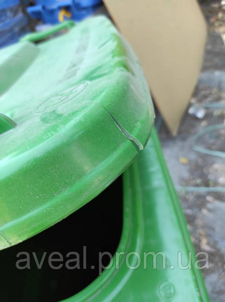 Бак для мусора пластиковый 360л., зеленый. 360А-2G (уценка) - фото 2 - id-p27431082