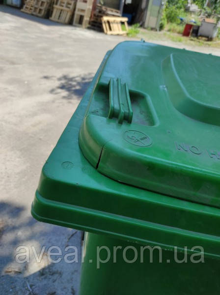 Бак для мусора пластиковый 360л., зеленый. 360А-2G (уценка) - фото 3 - id-p27431082