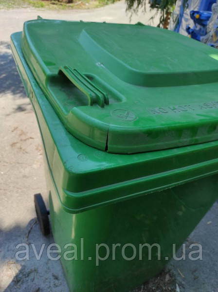 Бак для мусора пластиковый 360л., зеленый. 360А-2G (уценка) - фото 4 - id-p27431082