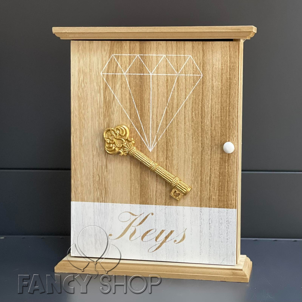 Ключниця дерев'яна "Keys. Діамант", Ключница "Ключ с диамантом" 2139-5, фото 1