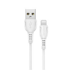 USB кабель Borofone BX51 Lightning 1m 2.4 A білий, фото 2