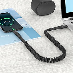 USB кабель Hoco U78 0,8-1,2 m Type-C чорний, фото 2