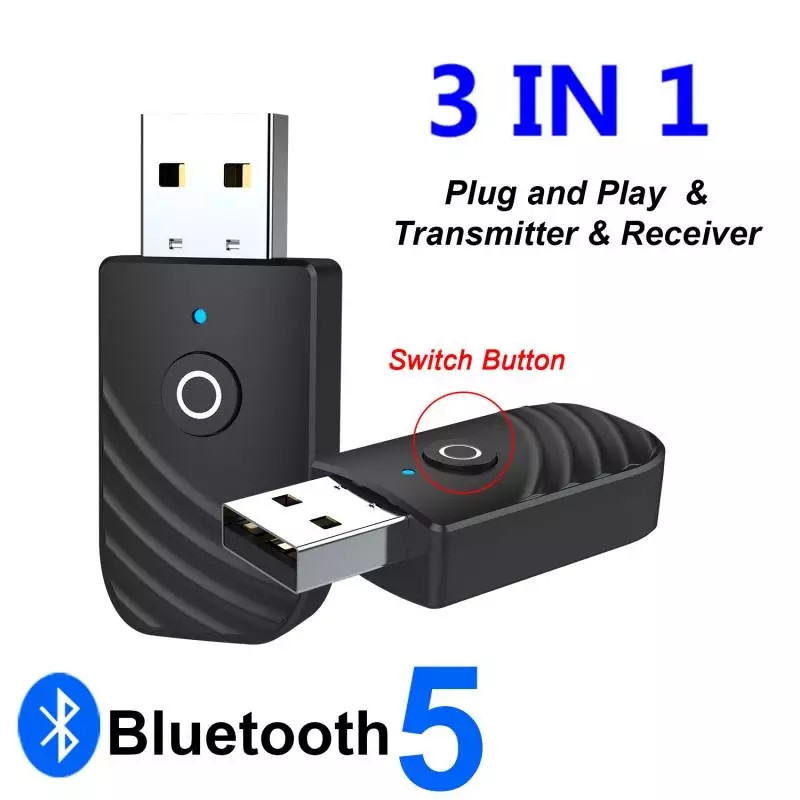 3,5 мм роз'єм AUX USB-стерео-автомагніт бездротовий адаптер Bluetooth 5,0 аудіоприймач передавач