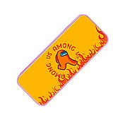 Пенал шкільний пластиковий Амонг Ас Жовтогарячий (Among Us Orange), пенал з принтом