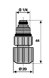 ProMinent №914558 Клапан дозуючий (інжекційний) Inject.valve OR-short  6x4-G1/4 PCB, фото 3