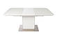 Розкладний стіл Nicolas Barrie 120-160х80см білий матовий МДФ зі скляним покриттям на одній ніжці, фото 10
