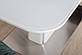Розкладний стіл Nicolas Barrie 120-160х80см білий матовий МДФ зі скляним покриттям на одній ніжці, фото 7
