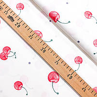 Сатин "Вишеньки на молочному", фото 3