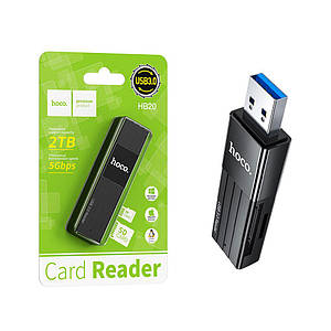 Кард рідер Hoco HB20 2в1 Mindful (USB 3.0)