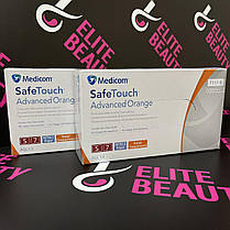 Нітрилові рукавички для салонів краси MEDICOM помаранчеві 100шт/уп, фото 3