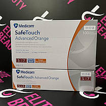 Помаранчеві рукавички нітрилові Medicom SafeTouch Advanced Orange 100шт/уп L, фото 2