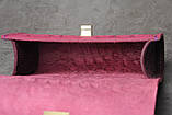 Рожева шкіряна сумочка трансформер, сумочка-клатч на плече/на пояс "Незабудка", фото 3