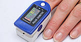 Портативний пульсоксиметр електронний Pulse oximeter точний пальчиковий, фото 3
