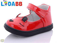 Туфельки для дівчинки 22 - 14 см, 23 - 14.5 см Ladabb червоні з мордочкою дитячі туфлі Ladabb 23
