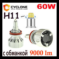 Led-лампи H11 з обманкою в лінзи та відбивач DECKER LED PL-02 6K H11
