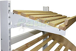 Поличка хлібна дерев'яна Рістел 940х400 мм без кронштейнів, полка для хлібного стелажа, дерев'яна торгова полка