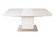 Розкладний стіл Nicolas Barrie 120-160х80см крем матовий МДФ зі скляним покриттям на одній ніжці, фото 2