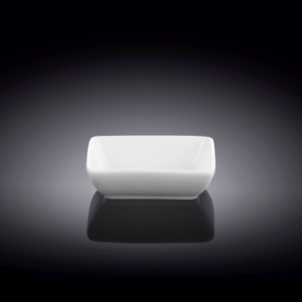 Ємність порцелянова для соусів прямокутна Wilmax 80x60 мм біла 996012, фото 1