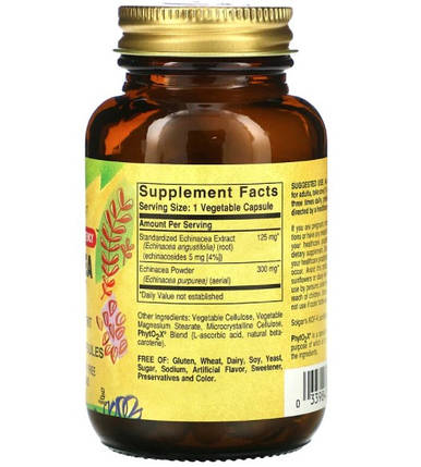 Ehinacea Herb Extract 60 veg caps, фото 2