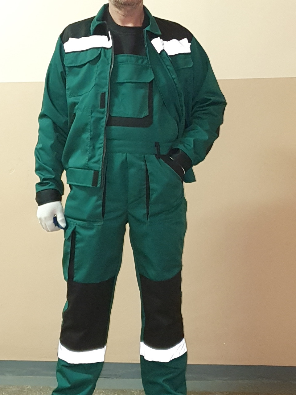 Костюм робочий куртка та штани GREEN тканина Саржа 65пе35хб пл.235 грам зелений
