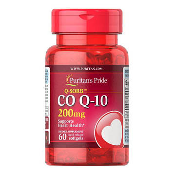 Коензим Q10- Puritan's Pride CO Q-10 200 mg  / 60 softgels