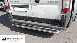 Захист заднього бампера (одинарна нержавіюча труба - одинарний вус) Peugeot Boxer (07+)