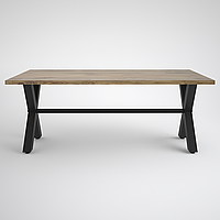 Комплект регулируемых опор с перемычкой для стола из металла 1800×600mm, H=730-750,5mm (труба: 80x80x2,0)