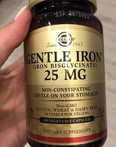 Залізо Solgar Gentle Iron 25 mg (ibisglycinate) 180 капсул, фото 5