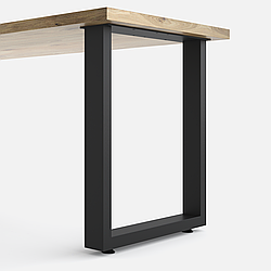 Опора регульована для столу з металу 600×100mm, H=730-750,5mm (Труба: 80x40x1,2mm)