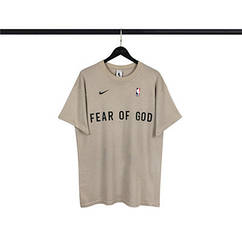 Футболка чоловіча жіноча унісекс Хакі FEAR OF GOD FOG x Nike x NBA