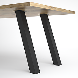 Ніжка для столу з металу, H = 730 mm, 352×120 mm (труба: 60x60x1,2mm)