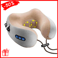 Массажная подушка для шеи U-shaped massage pillow, портативный вибромассажер для шеи