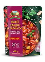 Квасоля кранберрі в томатному соусі ТМ La pasta 400г