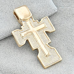 Хрестик з родуваням 35488 для ланцюжка до 3 мм розмір 47x30 мм вага 14.2 г позолота 18K