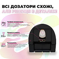 Дозатор сенсорний 1.2 л SBT group 7960A чорний на металевій стійці з каплеуловлювачем (7960AB-PK), фото 5