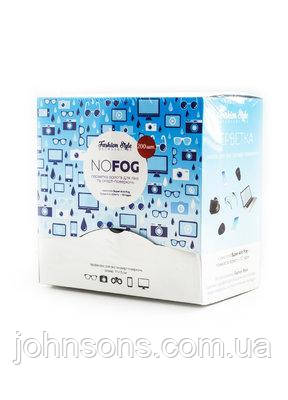 NO FOG - серветка волога від запотівання окулярів і для очистки смарт поверхнонь 1уп(200шт), Волога серветка для окулярів