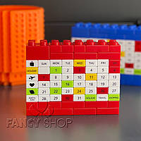 Календар "LEGO", червоний, Календарь "Конструктор Лего"
