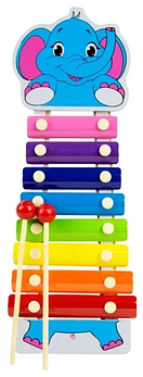 Дитяча іграшка Ксилофон MD0712 дерев'яний (Слоник Блакитний)